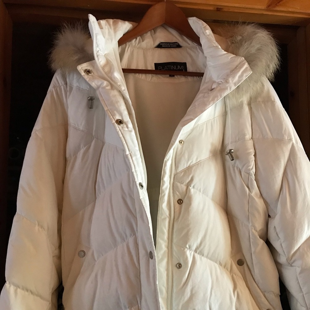Winter jacket with fur hood